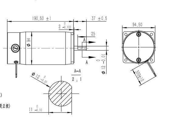 300W 500W芝刈機のための永久マグネットブラシをかけられたDCモーター高いトルク24V 48V